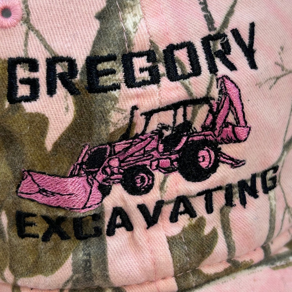 Gregory Excavating Women Pink Realtree Hat Camo Backhoe Adjustable Cap OSFM - Picture 2 of 5